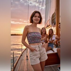 Forever 21 bandeau top sz S